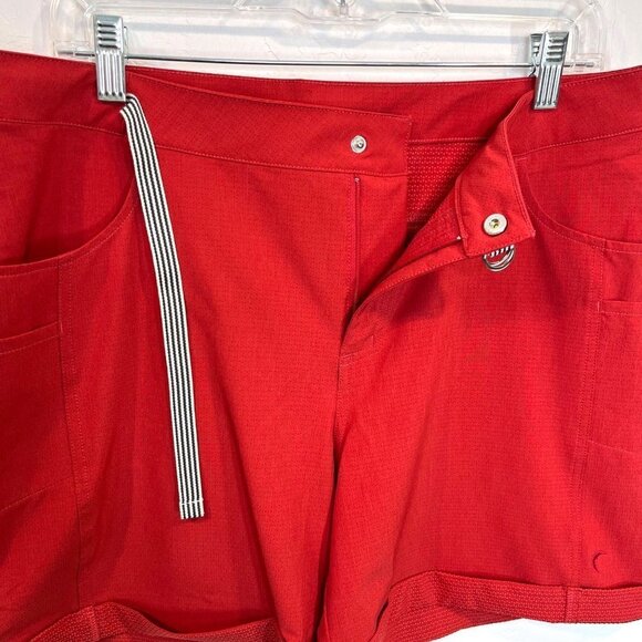ZYIA Active red Not Just a Trail Athletic Shorts Size XXL cuffed hem pockets - Picture 4 of 9